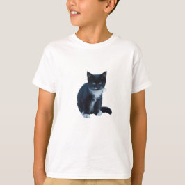 Camiseta Tuxedo, um gatinho branco e preto