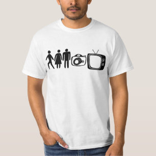 Camiseta TV de Câmera Homem de Mulher
