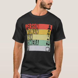 Camiseta TV de câmeras de homem pessoal
