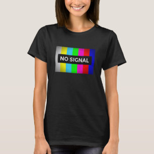Camiseta TV de tela de teste sem sinal do Nerd retrorreflec