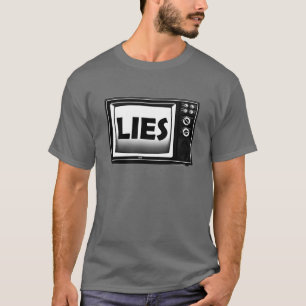 Camiseta TV Lies - notícias falsas, a mídia está mentindo