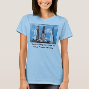 Camiseta TVP1_01, eu apoio a ajuda faço o Venus Proje…