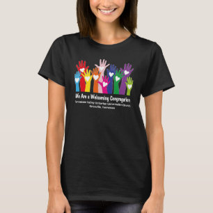 Camiseta TVUUC - Mãos e Corações - Bem-vindo