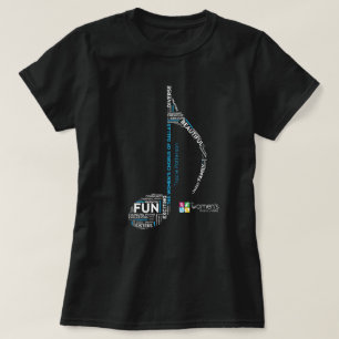 Camiseta TWCD - Nota de palavras azul