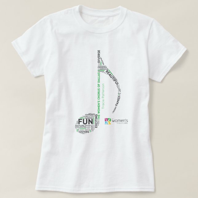 Camiseta TWCD - Palavras Nota Verde (Frente do Design)