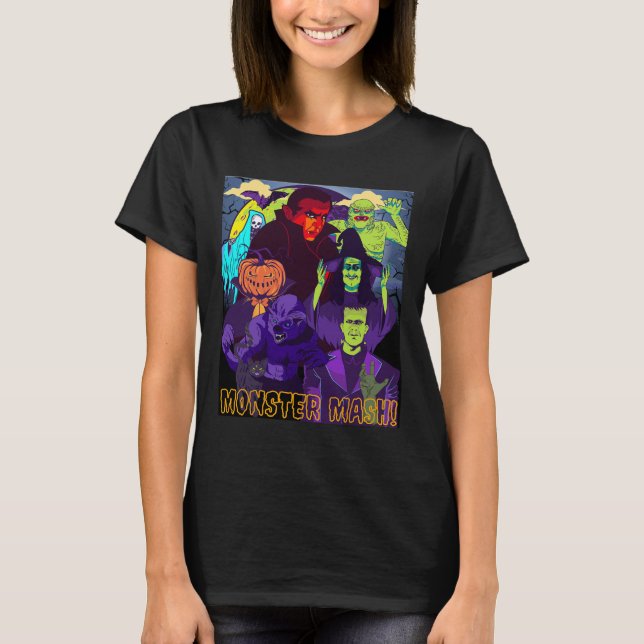 Camiseta Twear Tee's Monster Mash Halloween Figurume Mon (Frente)