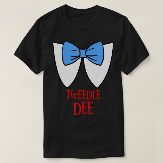 Camiseta Tweedle Dee Costume Halloween Fairytale (Frente do Design)