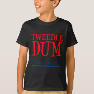 Camiseta Tweedle Dum Estou com Dee - Casal preguiçoso Hallo