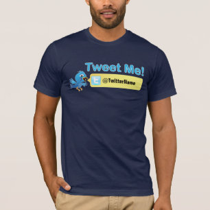 Camiseta Tweet eu! Obtenha mais seguidores. Twitter
