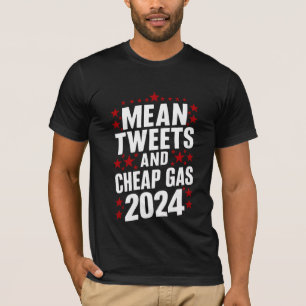 Camiseta Tweets Maus e Gasolina Barata Donald Trump 2024