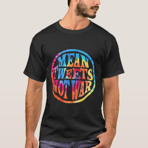 Camiseta Tweets Médios Não de Estilo Hippie de Guerra