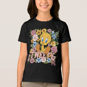 Camiseta TWEETY™ Bordado Floral Gráfico