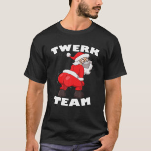 Camiseta Twerk Papai Noel no Natal da Equipe Twerk Máscara