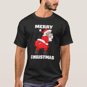 Camiseta Twerking do Papai Noel com a máscara Feliz Natal