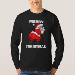 Camiseta Twerking do Papai Noel com a máscara Feliz Natal