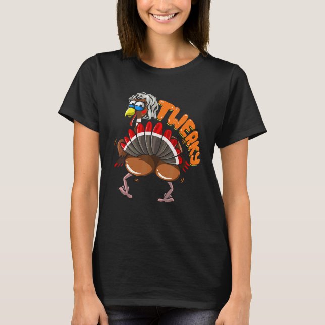 Camiseta Twerking Turkey For Mens Womens Twerky Dance Danci (Frente)