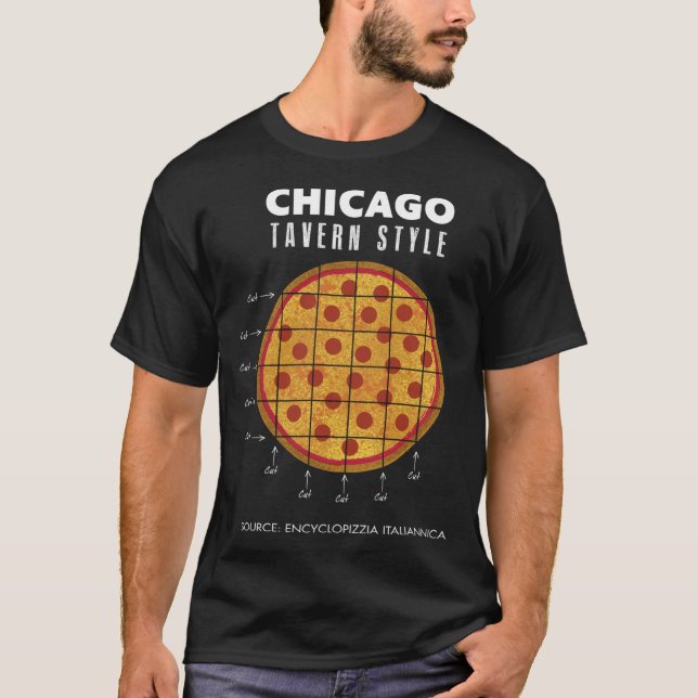 Camiseta TwHistory Regional Pizza Chicago Estilo de Taverna (Frente)
