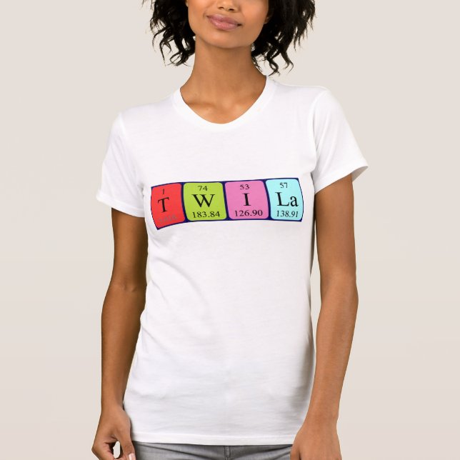 Camiseta Twila periodicamente mesa (Frente)