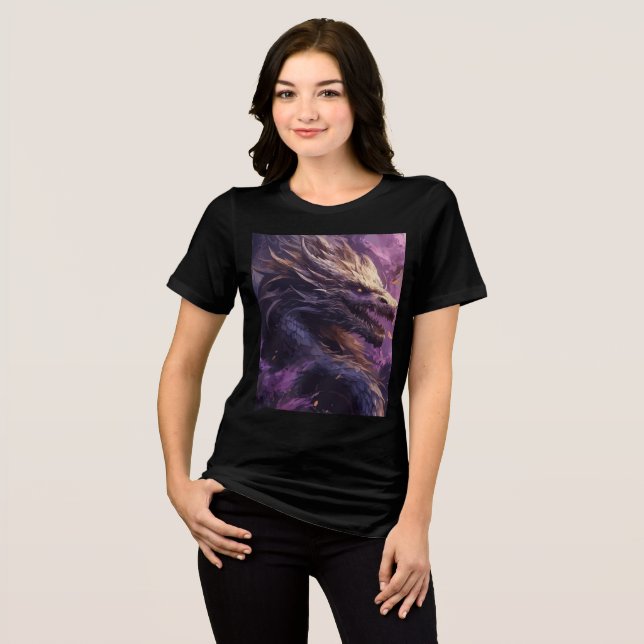 Camiseta Twilight Dragon in Purple Storm (Frente Completa)