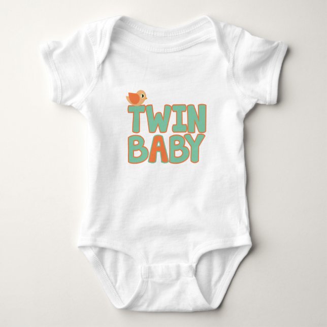 Camiseta Twin Baby "A" Bebê Bebê (Frente)