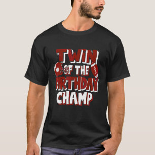 Camiseta Twin Do Aniversário Champ American Football Party