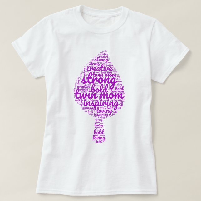 Camiseta Twin Mãe Folha Formatada (Frente do Design)