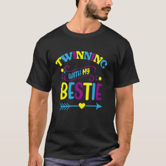 Camiseta Twin Matching Twins Day Friend Twinning With My Be