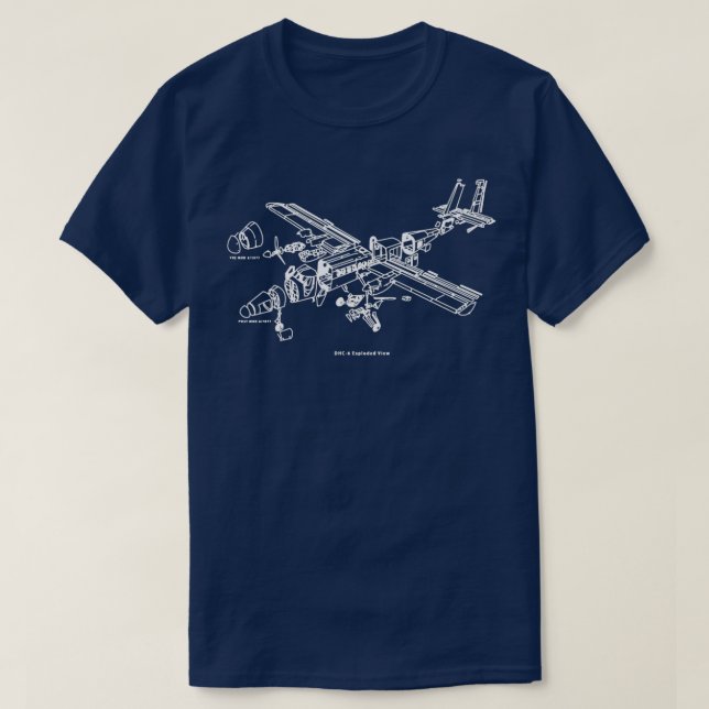 Camiseta Twin Otter Explodido (Frente do Design)