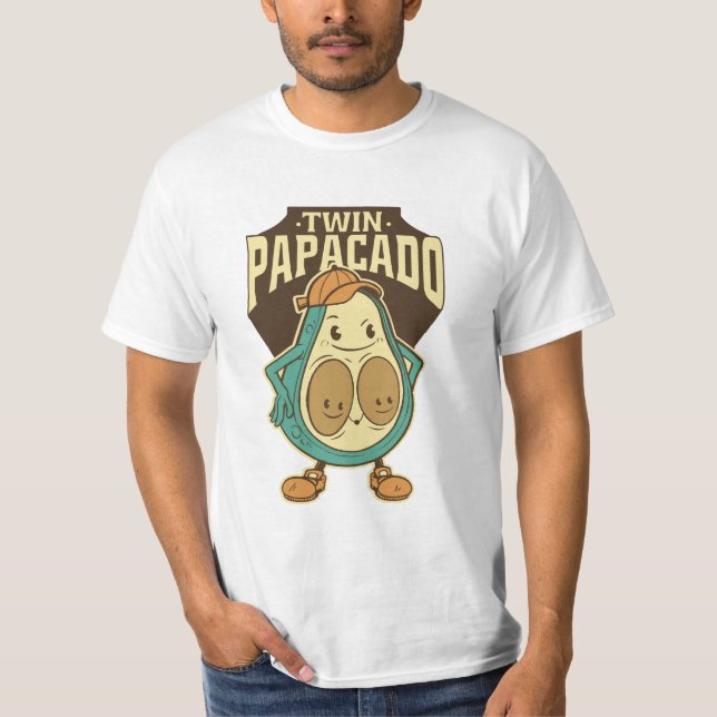 Camiseta Twin Papacado Avocado Pai Padre (Frente)