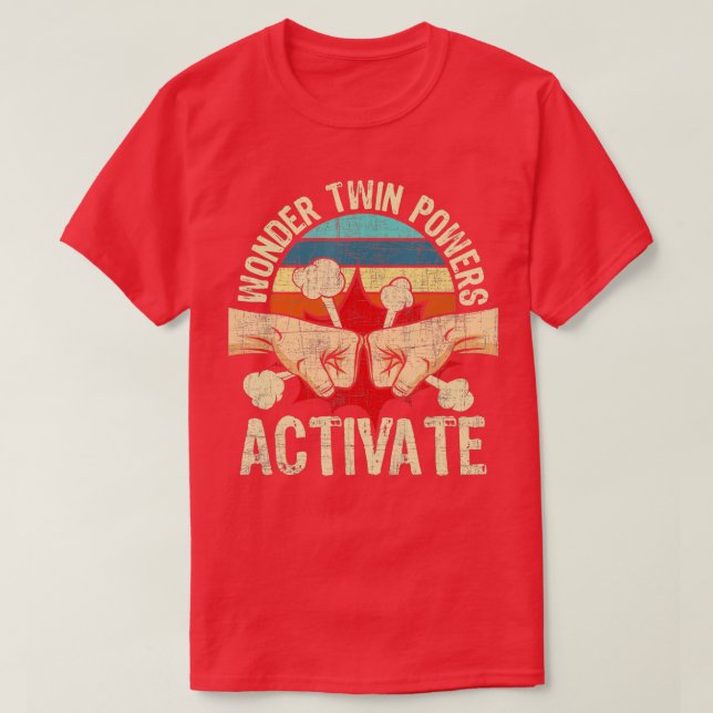Camiseta Twin Powers Admiráveis Ativam Twins Irmã S (Frente do Design)