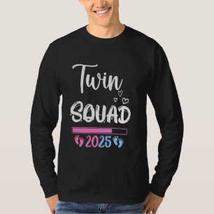 Camiseta TWIN SQUAD 2025 Twin Mamãe Bebê MÃE A SER Gravidez