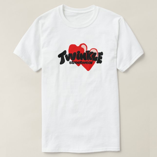 Camiseta Twinkle Streetwear Logo Hearts (Frente do Design)