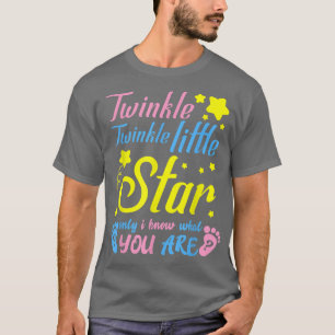 Camiseta Twinkle Twinkle Little Star Gender Reveal Party Ba
