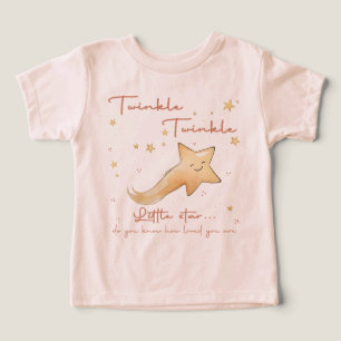 Camiseta Twinkle Twinkle Pequena Estrelinha Boho Personaliz