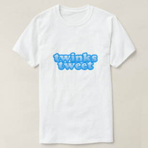 Camiseta Twinks tuitaram Engraçados Orgulho de Gêmeos LGB