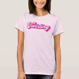 Camiseta Twirler de Baton Twirler Rosa Retroativa