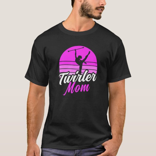 Camiseta Twirler Mom Baton Twirling (Frente)