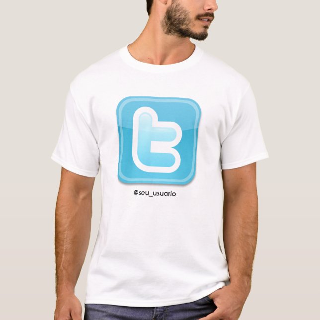 Camiseta twitter, @seu_usuario (Frente)