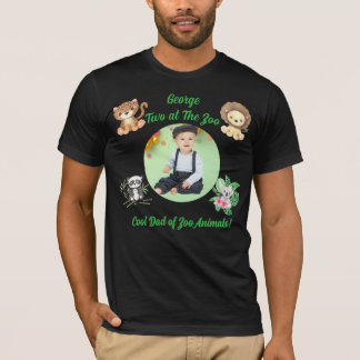 Camiseta Two at the Zoo Safari Jungle Animals Birthday Dad
