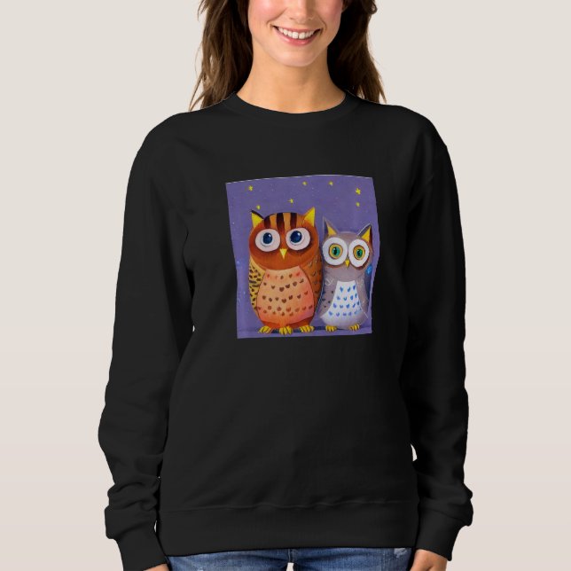 Camiseta Two cute Owls Premium (Frente)