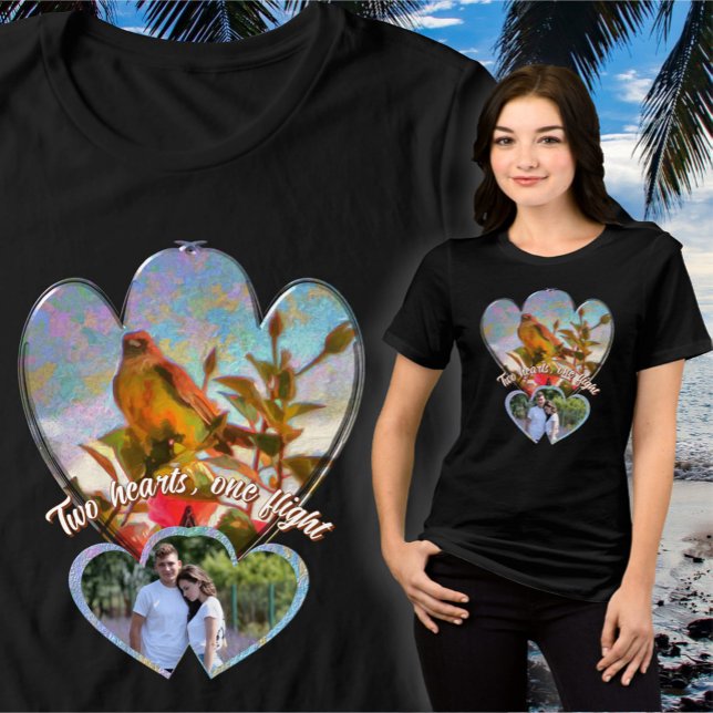 Camiseta Two hearts, one flight 2338  (Criador carregado)