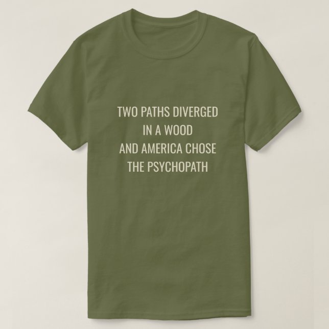 Camiseta TWO PATHS DIVERGED -Green  (Frente do Design)