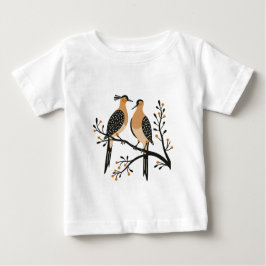 Camiseta Two Turtle Doves Cut-Out Stencil Retro Style 7
