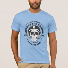 Camiseta Two Wheels Move the Soul Biker Skull 