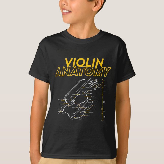 Camiseta Twoset Violin Violin Anatomy Drawing Diagram Limit (Frente)