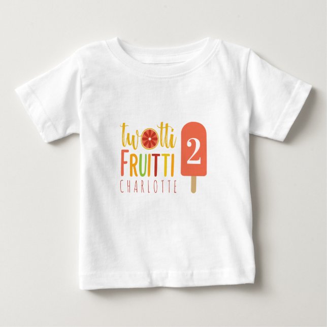 Camiseta Twotti Fruitti Citrus Ice Pop Segundo Aniversário (Frente)