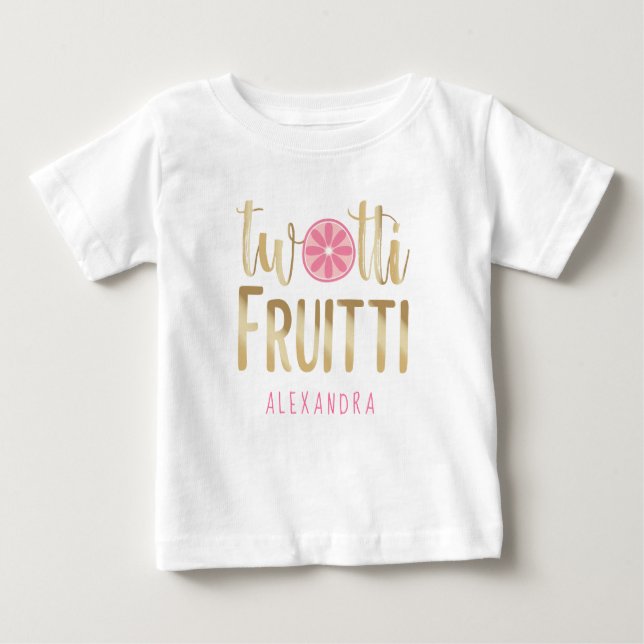 Camiseta Twotti Fruitti Pink Lemon Segundo Aniversário (Frente)