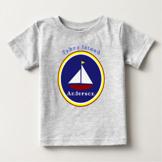Camiseta Tybee Island Georgia Cute Sailboat with Name