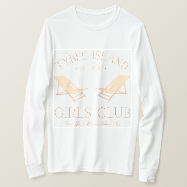 Camiseta Tybee Island Girls Club (Frente do Design)
