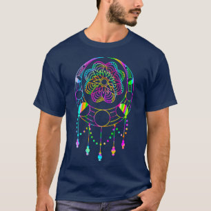 Camiseta Tye Dye Celestial Moon Fase Zen Yoga Bohemian